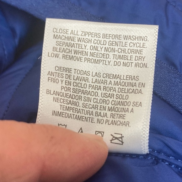 Everlast Jacket Blue Quilted Puffer Reflective Thumb Hole Zip Pockets Full Zip - Picture 13 of 16